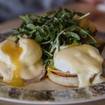 A photo of Eggs Benedict of a restaurant