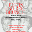 Una foto de Justin Bieber Brunch de un restaurante