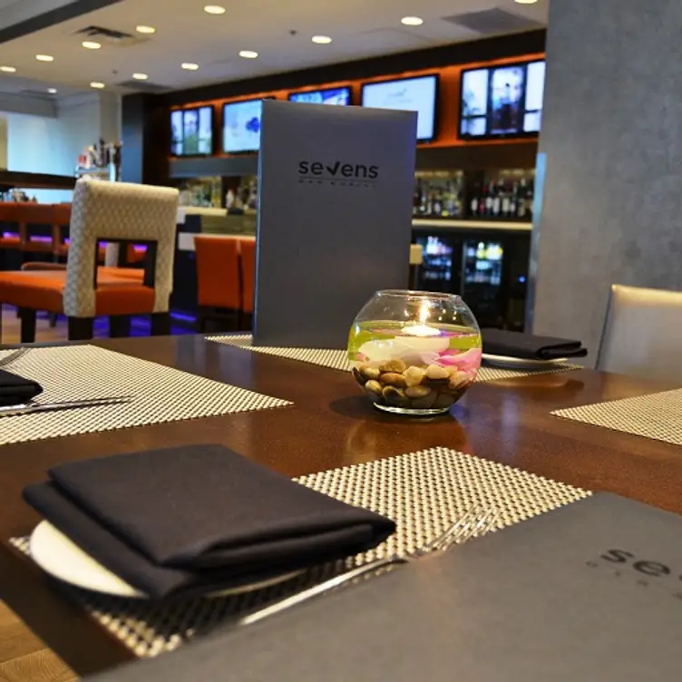 Table setting at Sevens Bar & Grill - Sevens Bar and Grill at Sonesta San Jose, Milpitas, CA