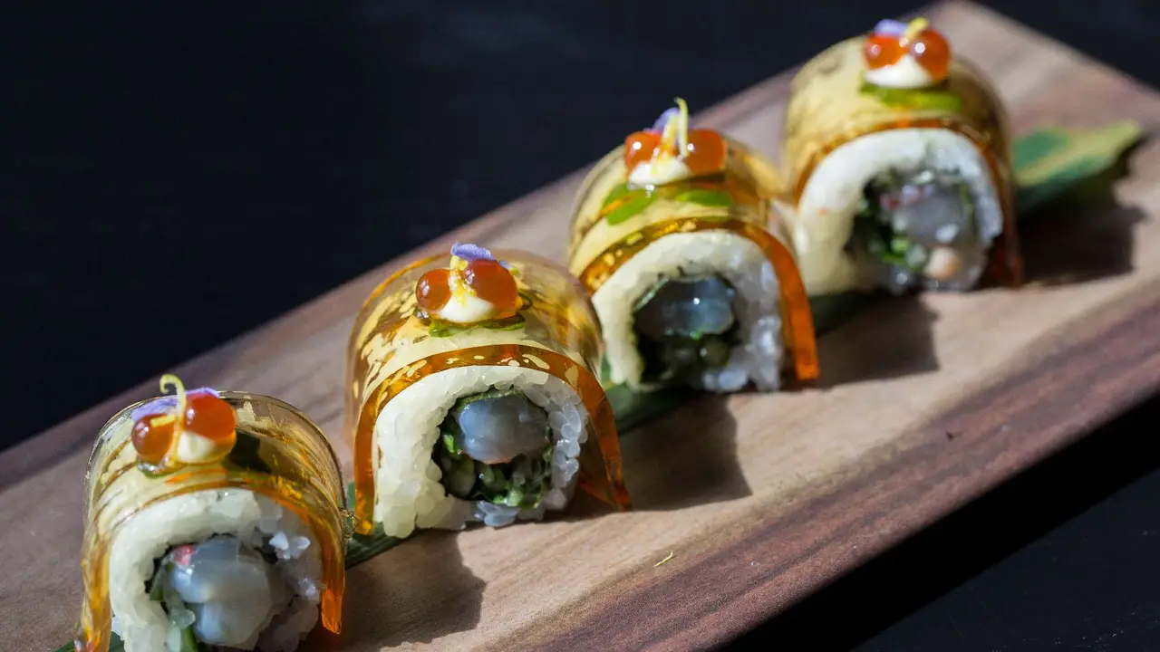 Champagne Jelly Botan Ebi Shrimp Maki - 29/F, One Peking, Tsim Sha Tsui, Hong Kong, Kowloon, Hong Kong