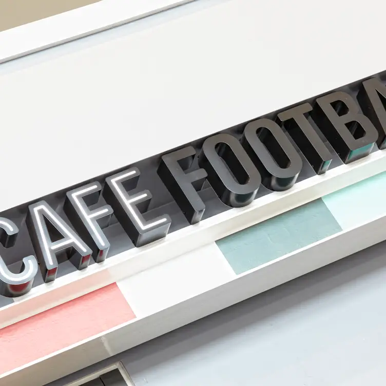 Cafe Football Sign - Cafe Football Stratford, London, 