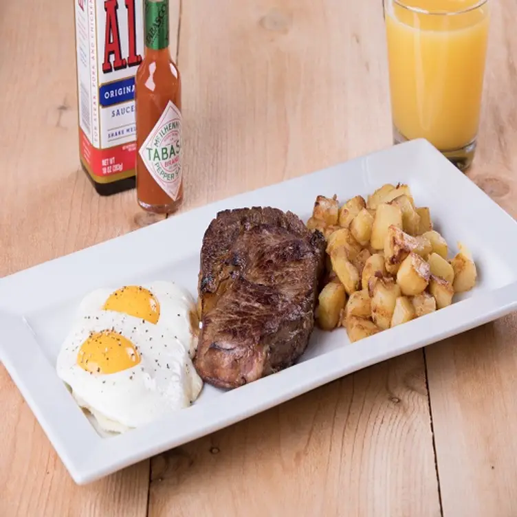 10 oz.  Ribeye Steak N  Eggs - Kings Family Restaurant - Neville Island, Pittsburgh, PA