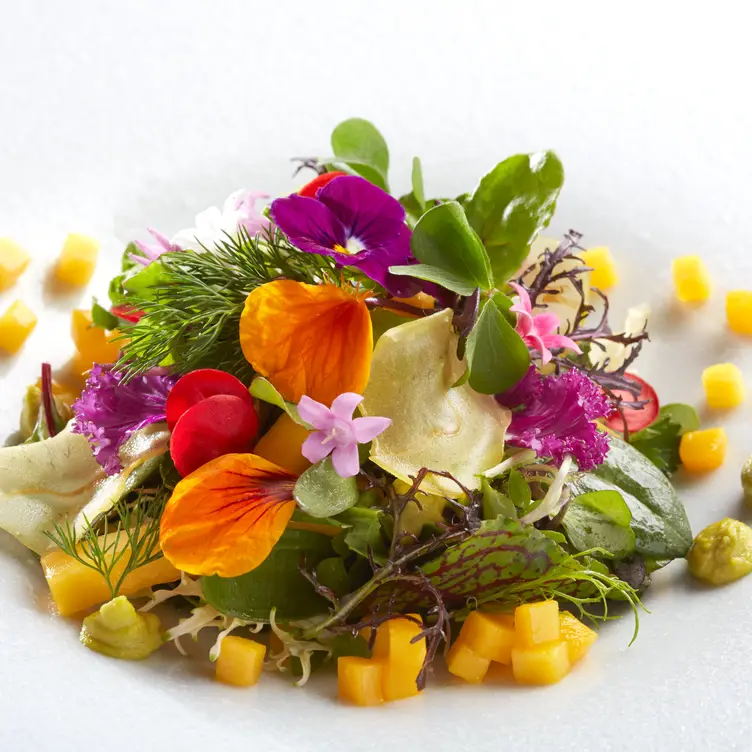 Herbs Salad With Pomegranate, Pistachio Pesto And Edible Flowers - Ora by Heinz Beck - Permanently Closed, London, 