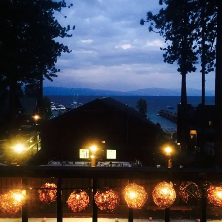 Dark Deck View - Wolfdale's Cuisine Unique, Tahoe City, CA