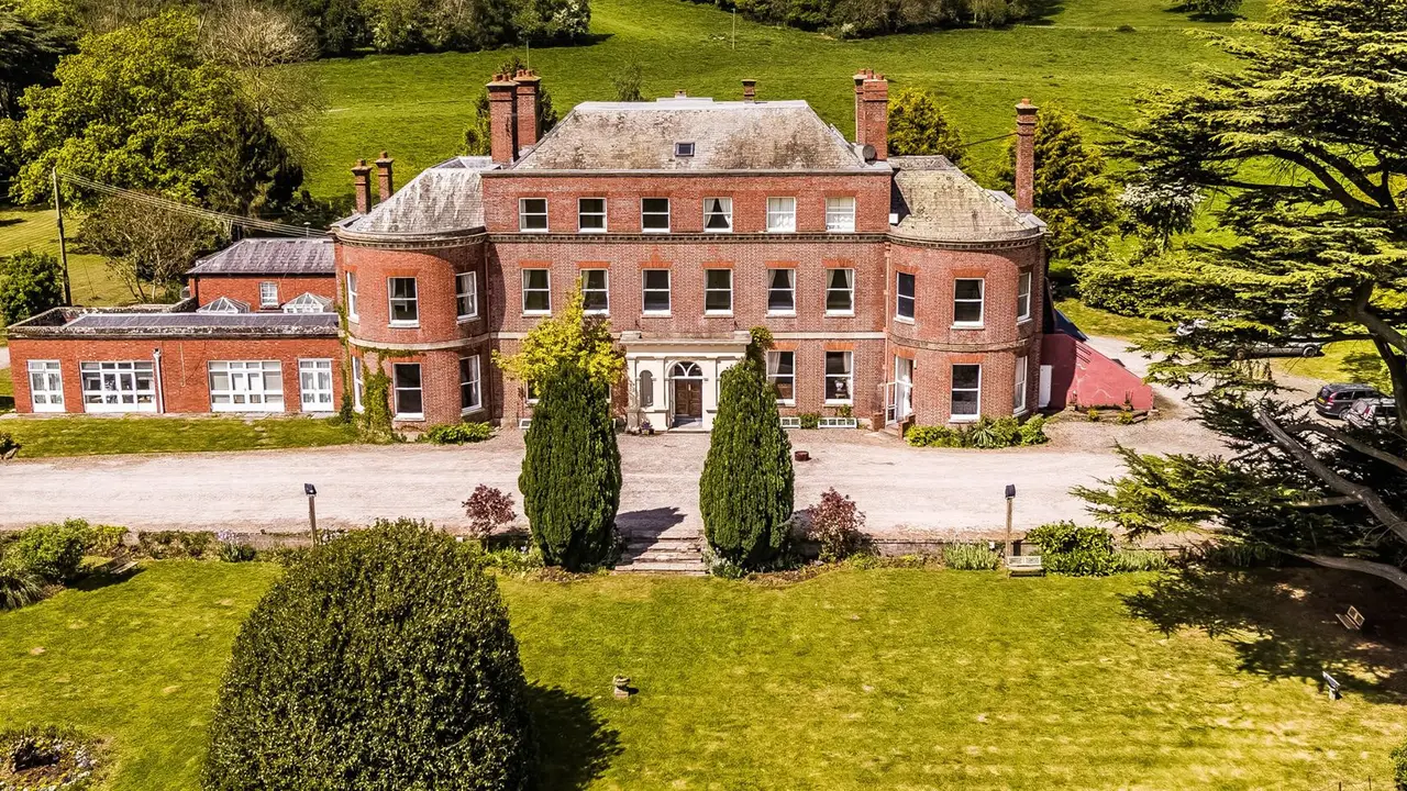 The Blue Room Restaurant at Longworth Hall, Hereford, Herefordshire