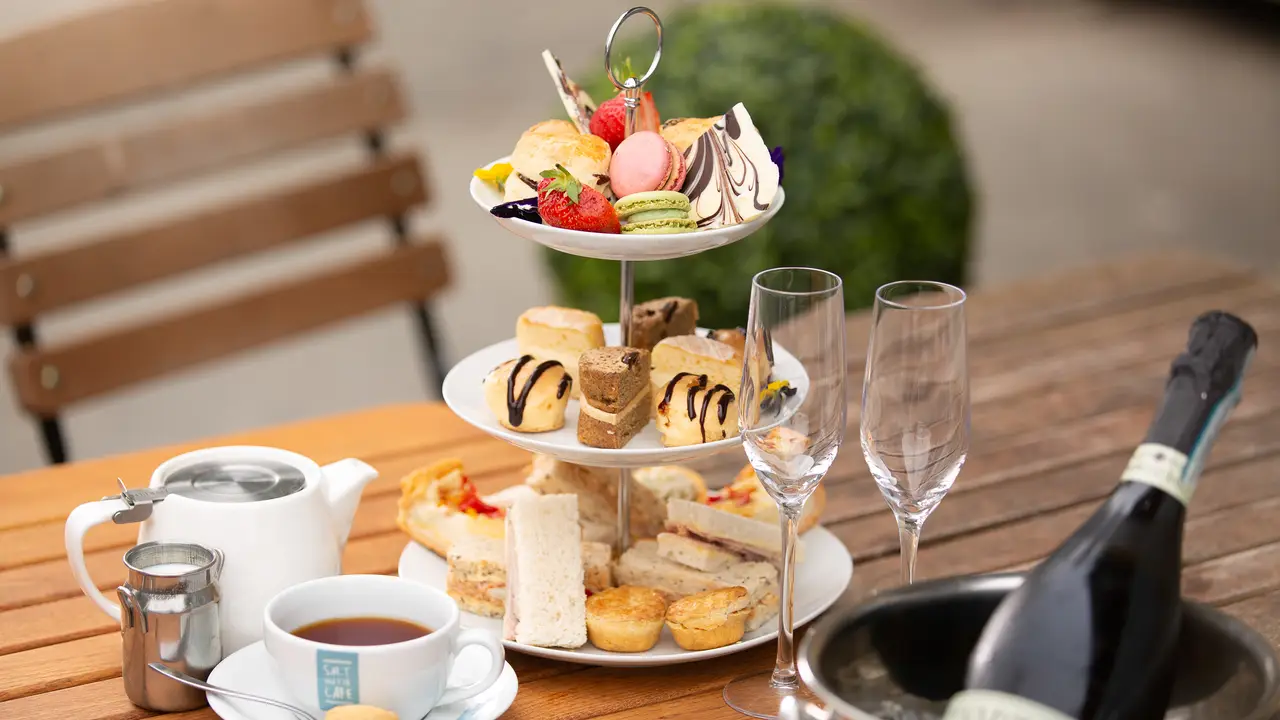 Afternoon Tea at Salt Water Cafe, Beadnell, Northumberland
