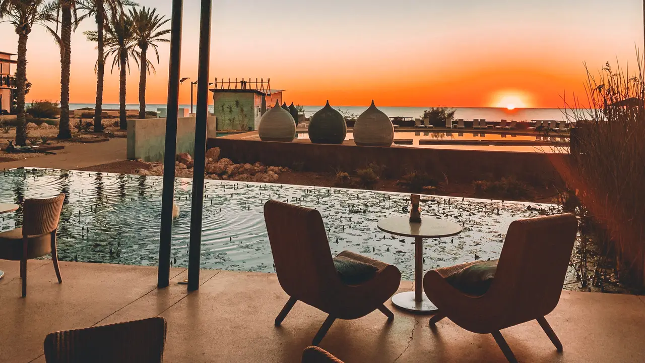 Sunrise over the Lily Pond - Mantaray's Bar & Brasserie, Exmouth, AU-WA
