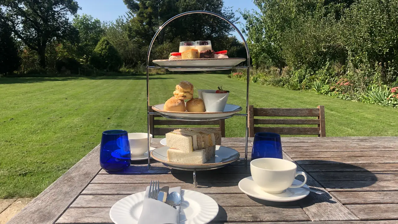 Afternoon Tea at the Gallery Restaurant, Stanton Manor, Chippenham, Wiltshire