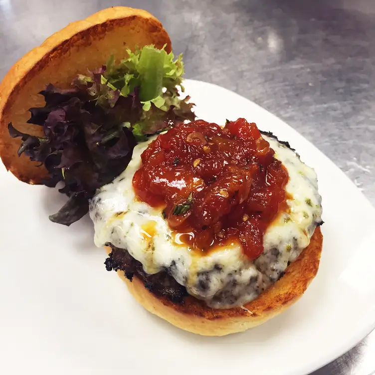 M&M Blended Burger with Tomato Jam - Michelson and Morley, Cleveland, OH