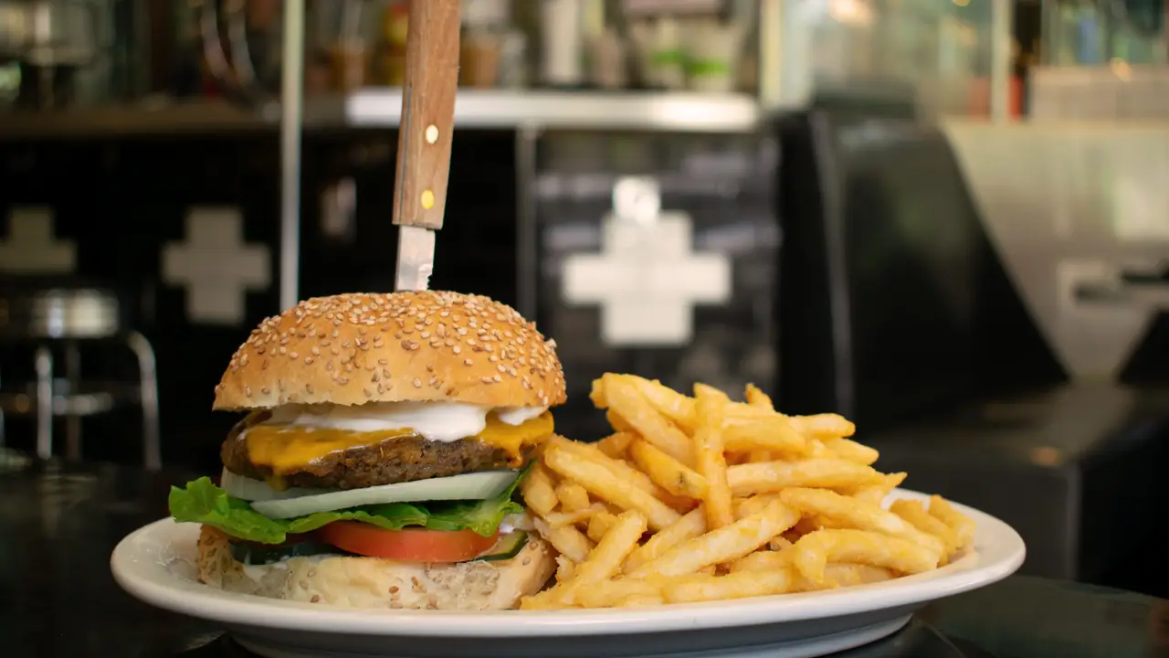 Vegan comfort food in a laid back retro diner  - Champs Diner, Brooklyn, NY