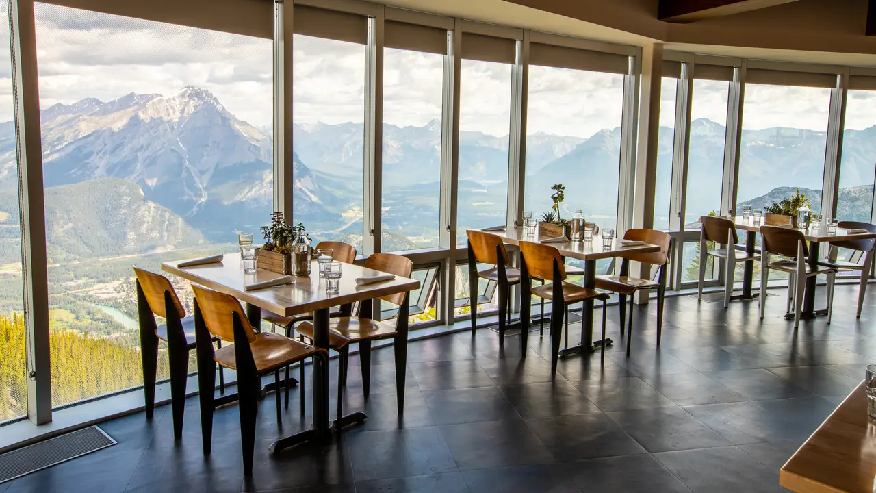 Mountain-inspired dining with amazing views. - Northern Lights Alpine Kitchen, Banff, AB