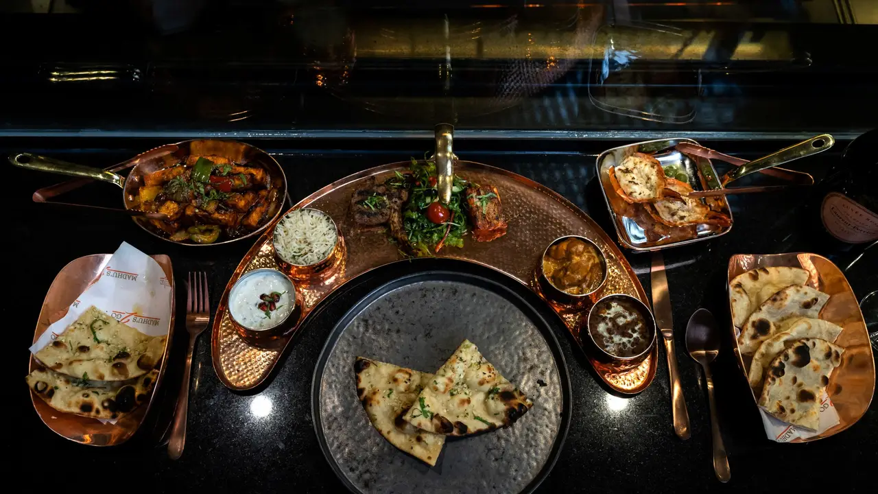 Signature Thali - Veg, Non-Veg, Vegan - Madhu's Brasserie Richmond, Richmond, Greater London