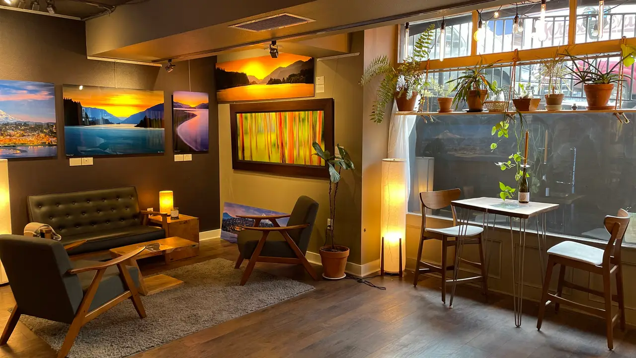 One of our cozy lounge seating areas - GorgeOn Wines, Hood River, OR