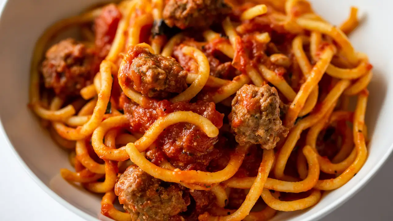 Spaghetti &amp; Meatballs - B.B. Italia Bistro & Bar, Houston, TX