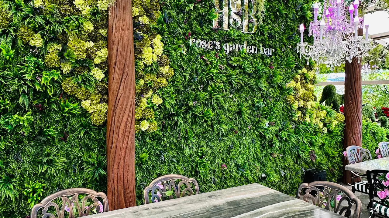 Whimsical Outdoor Patio Dining - Rose's Garden Bar, Calabasas, CA