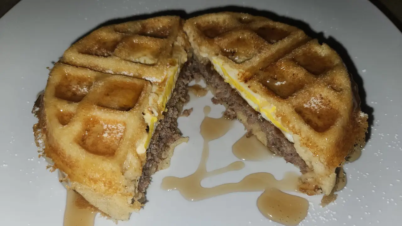 A waffle, stuffed w/ your choice of meat or fruit - Taste Of Heaven (Brunch & Bistro), Omaha, NE