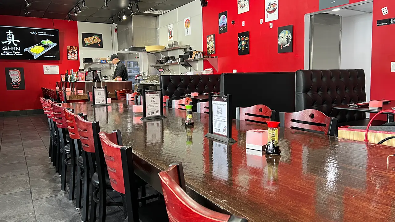 Interior of Shin with a view off the sushi bar. - SHIN Sushi, Ramen & Yakitori, Los Angeles, CA