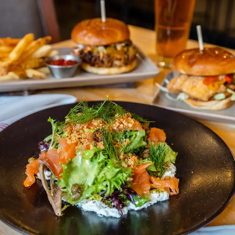 Sustainable seafood, Ohio Wagyu, house smoked pork - Red Roost Tavern, Cincinnati, OH