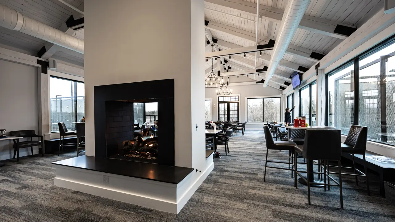 Enjoy dining while overlooking our racquet courts. - Centre Court at The Inverness Golf Club, Inverness, IL