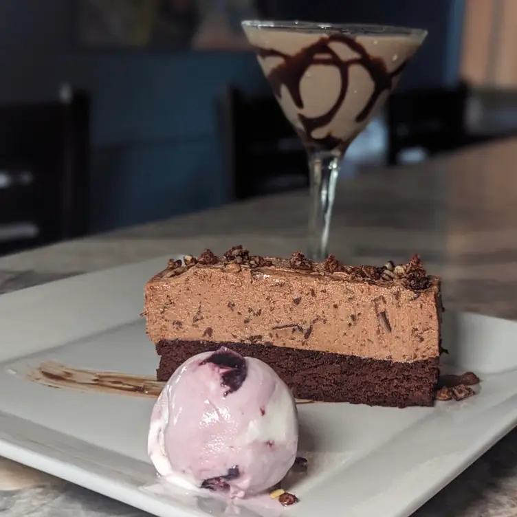 Nutella Cake with Cherry Vanilla Ice Cream - Cafe Testarossa, Syosset, NY