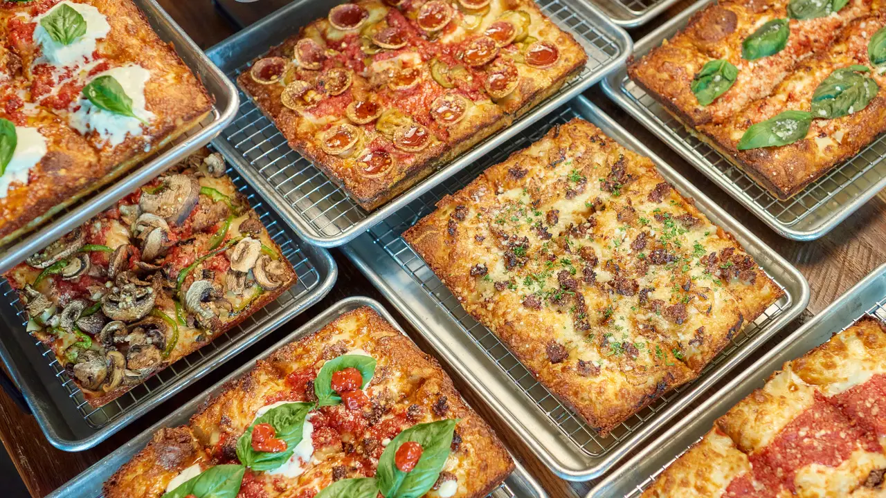 Detroit-style pizzas, award-winning burger &amp; more. - Emmy Squared Pizza - Coral Gables, Coral Gables, FL