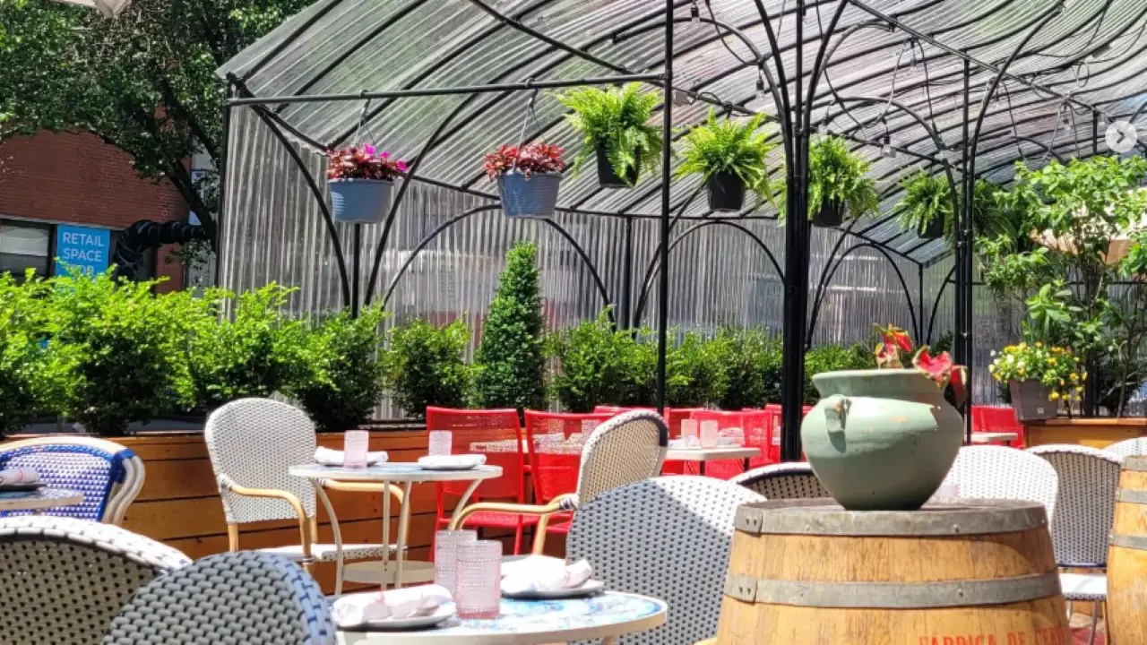 Outdoor seating in the summer - La Nacional Restaurant, New York, NY