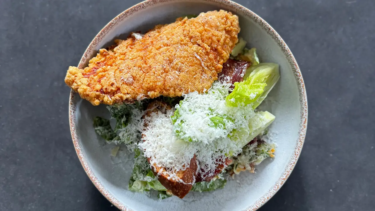Buttermilk Fried Chicken, Caesar salad - Tinderbox Kitchen, Fortitude Valley, AU-QLD