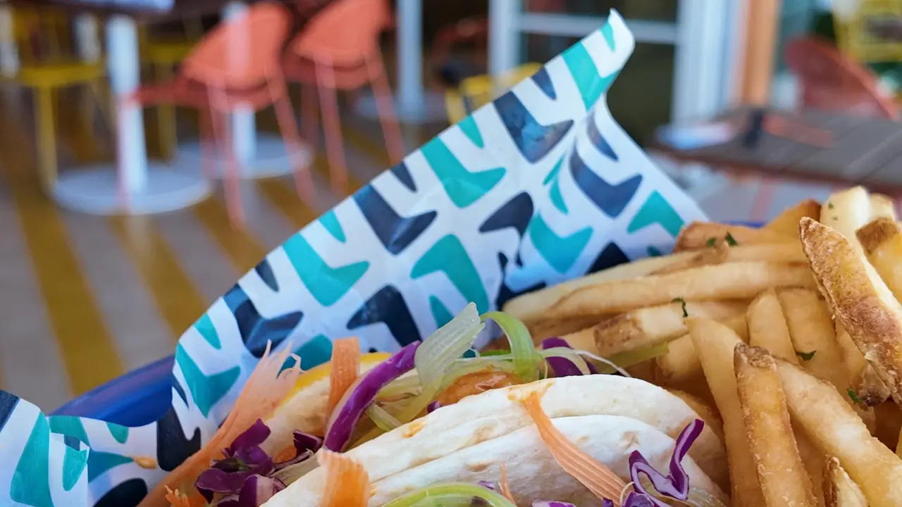 Fresh Shrimp Tacos and Fries at Locals Lanes - Local Lanes, Stuart, FL