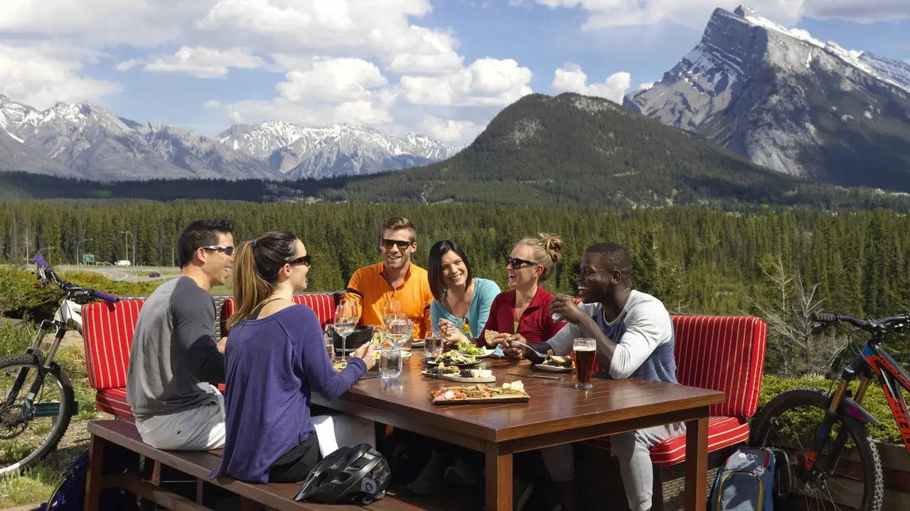 Sweeping valley views over Banff at Juniper Bistro - Juniper Bistro - The Juniper Hotel, Banff, AB