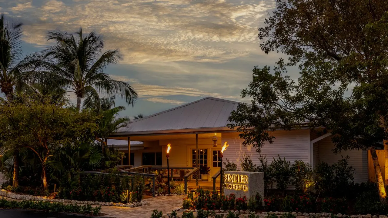 An outside view of the entrance of Kindler - Kindler - Three Waters Resort, Islamorada, FL