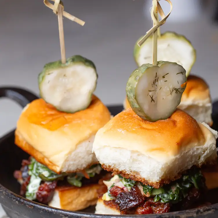 Smoked Pork Belly Burnt End Sliders - Rowdy Tiger, Atlanta, GA