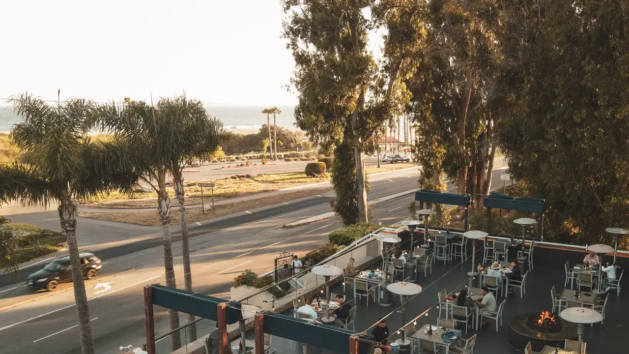 Sunset beach view from outdoor patio - Spruzzo- Malibu, Malibu, CA