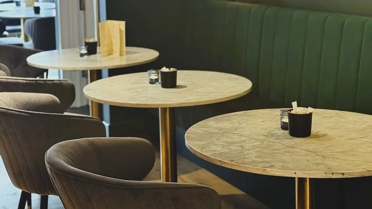 Seating area with velvet armchairs and sofa - Alban Of London, Greater London, England