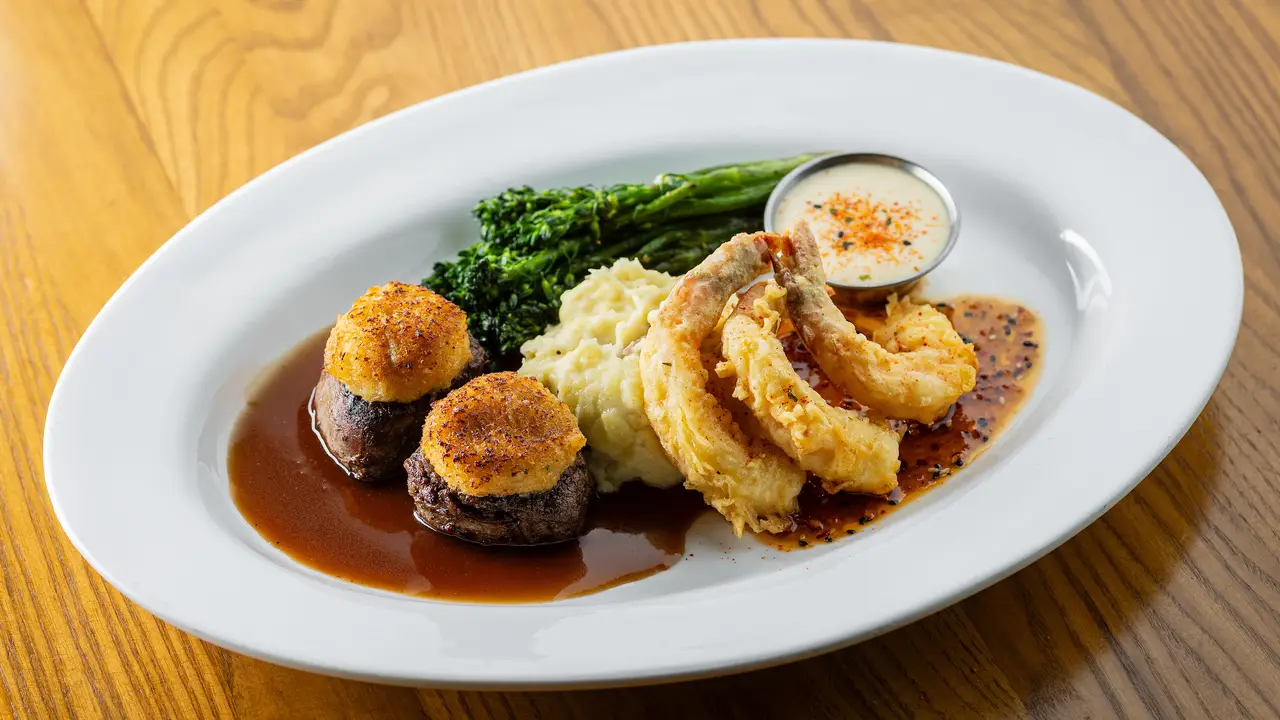 Crab Crusted Medallions and Tempura Shrimp - Cooper's Hawk Winery & Restaurant - South Barrington, IL, South Barrington, IL
