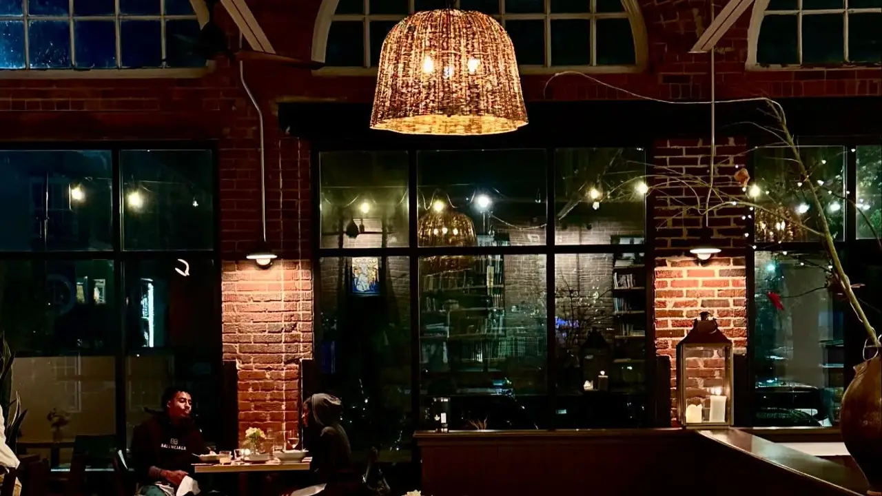 Under the lights. - Plum Southern Kitchen & Bar, Durham, NC