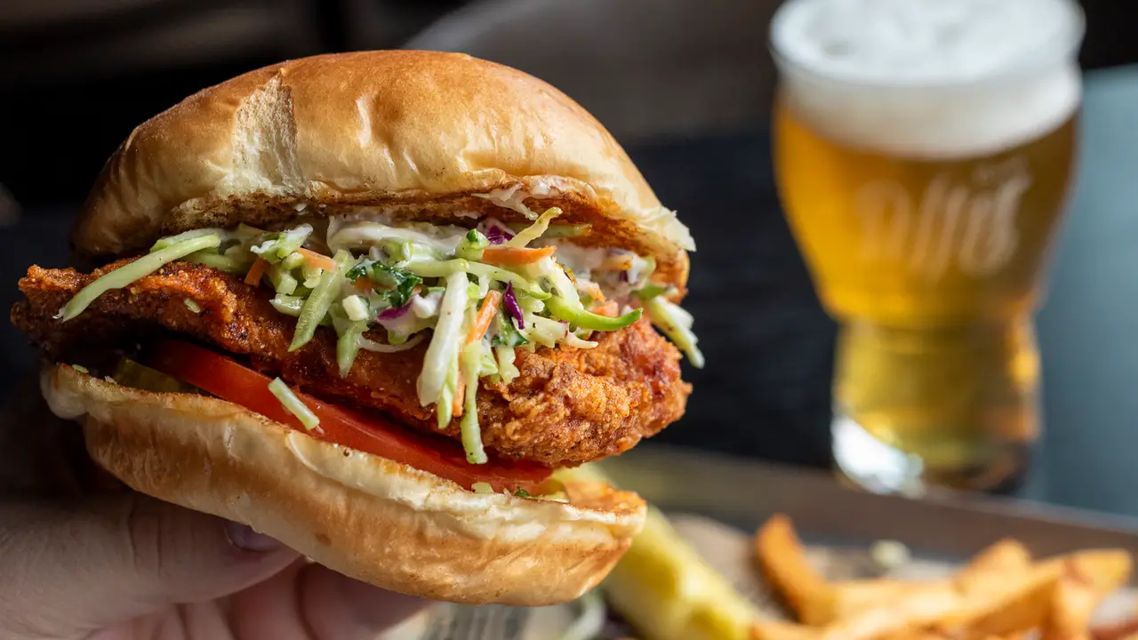 Nashville Hot Chicken Sandwich - Alter Brewing + Kitchen - St. Charles, St. Charles, IL