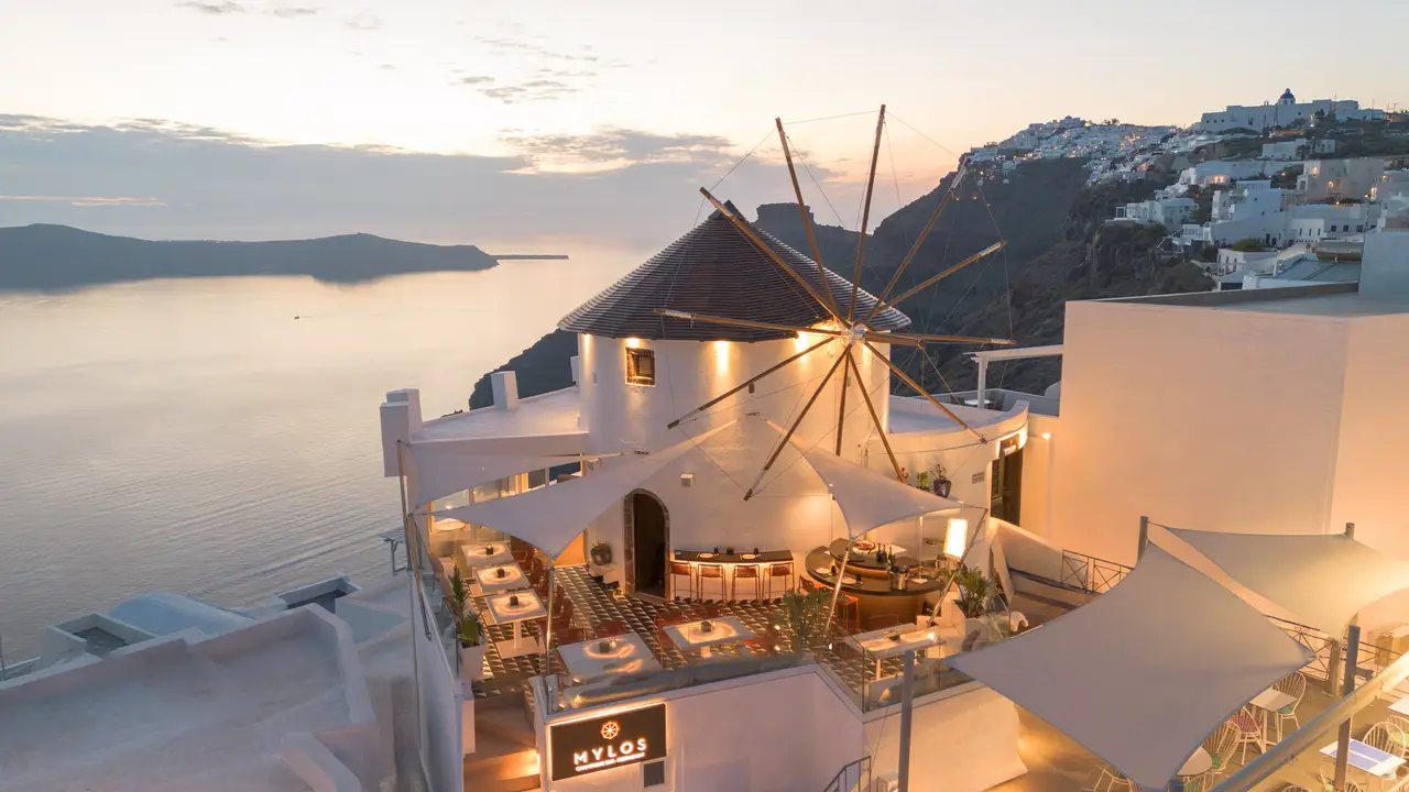 Experience fine dining on the Santorini Caldera - Mylos Champagne Bar - Restaurant, Fira, South Aegean