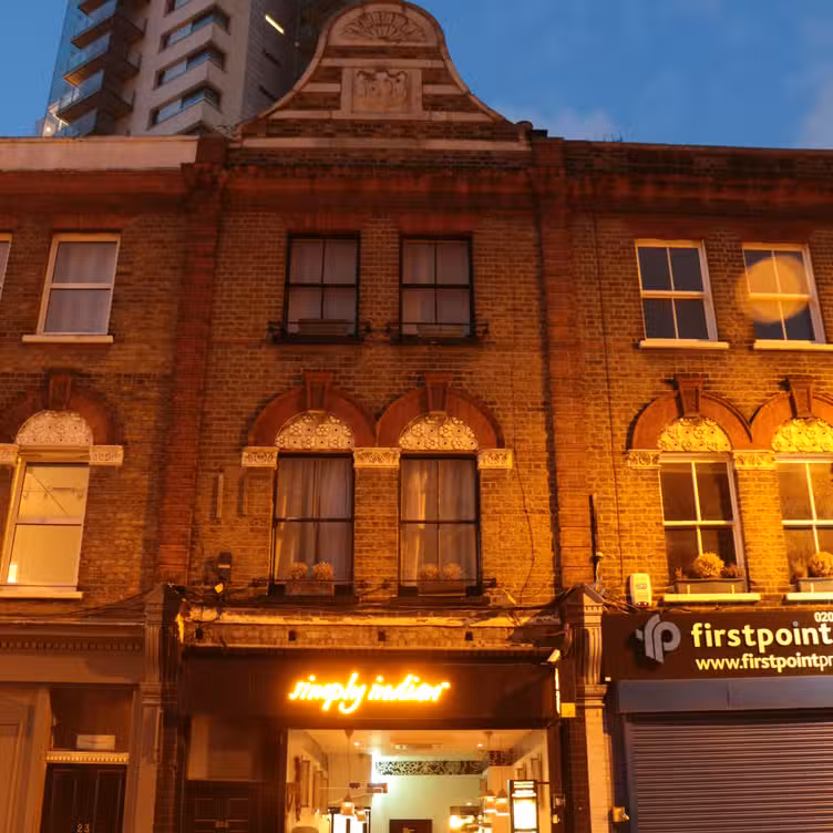 Exterior - Simply Indian, London, 