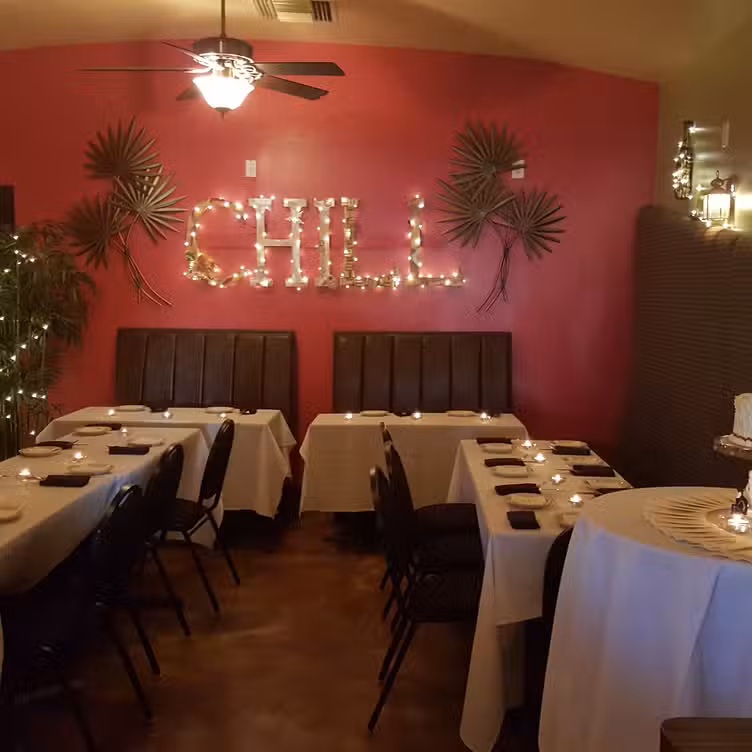 Party room set for a 30 person reception - Chill- Restaurant & Bar, St. Pete Beach, FL