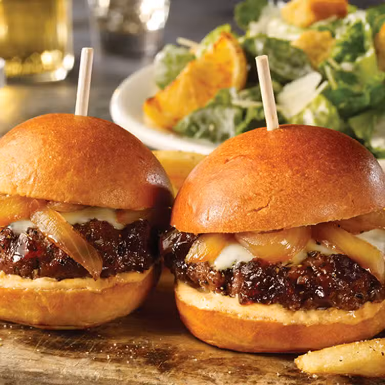 Lunch Pairing – Whiskey-Glazed Sliders and Caesar Salad - TGI FRIDAYS - Pittsburgh Airport, Pittsburgh, PA