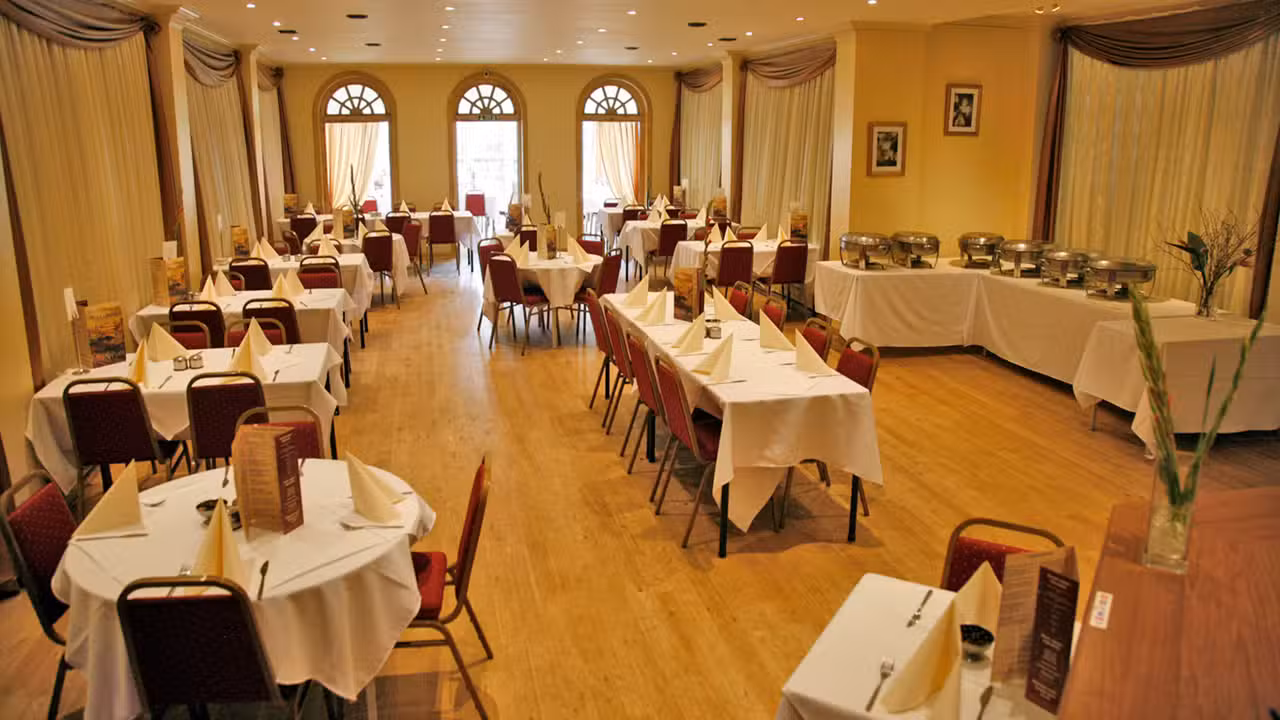 Restaurant at White Eagle's Club, London, 