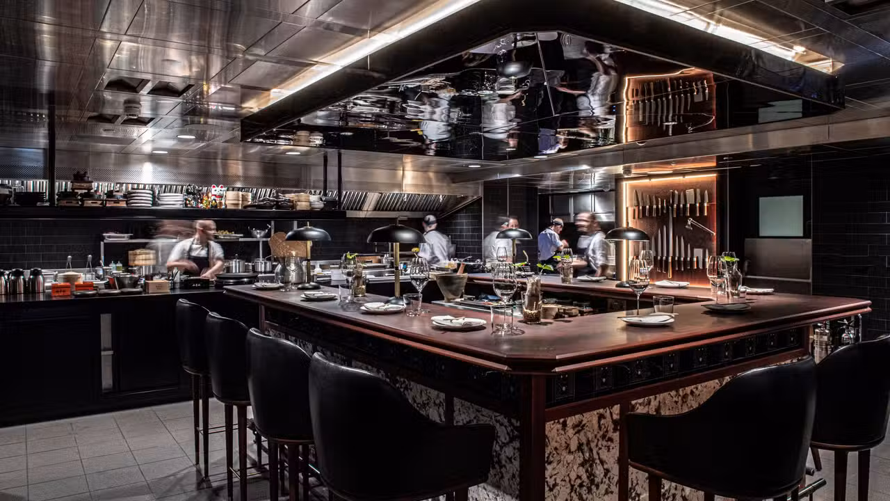 Interior - Chef's Table at Lucky Cat by Gordon Ramsay, London, 