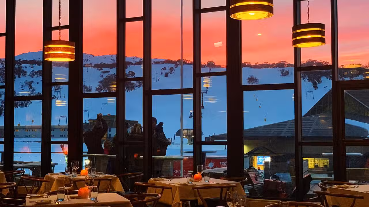 Stunning views from the Dining Room - The Dining Room at the Man from Snowy River Hotel, Perisher Valley, AU-NSW