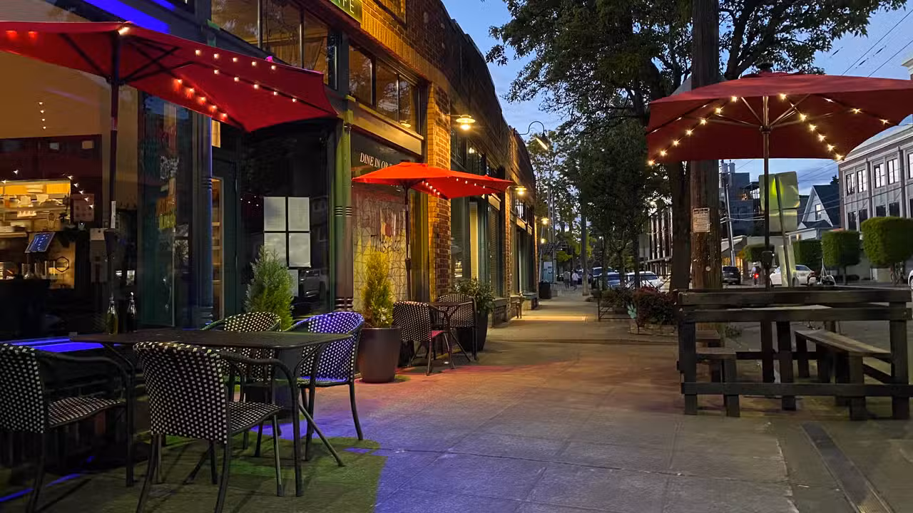 Our sidewalk cafe and entrance - That's Amore - Seattle, Seattle, WA
