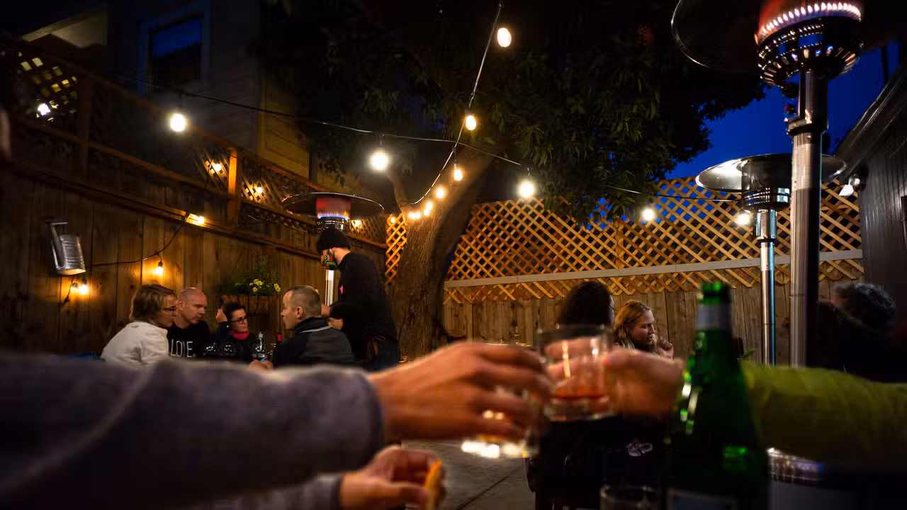 Heated Patio Seating  - Poesia, San Francisco, CA