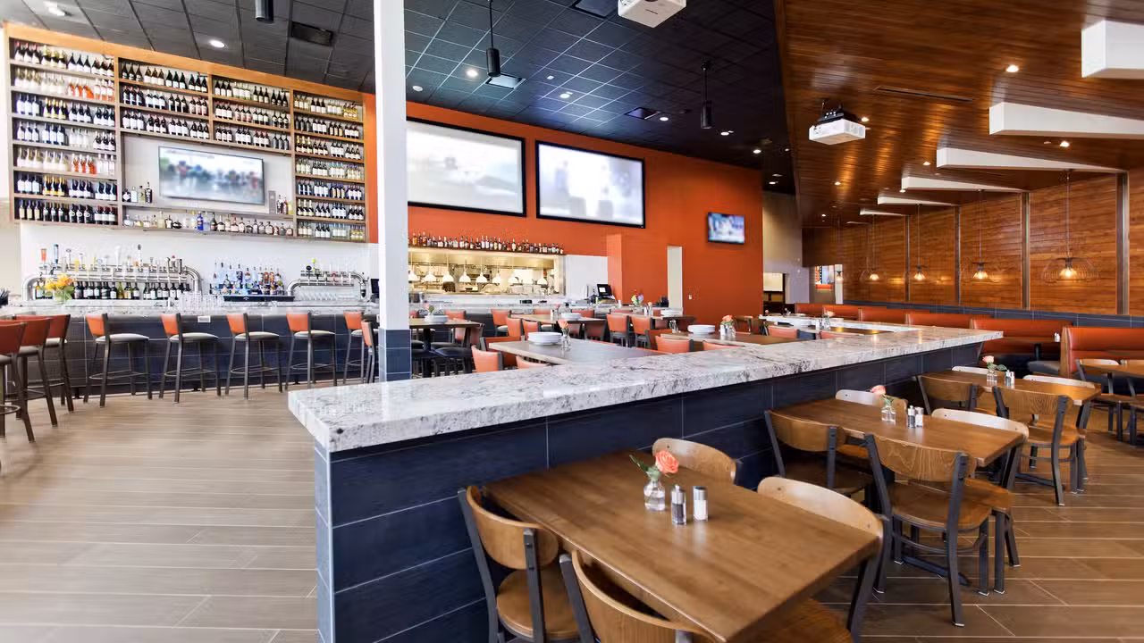 Dine in our restaurant or climate-controlled patio - Pinstack-Las Colinas, Irving, TX