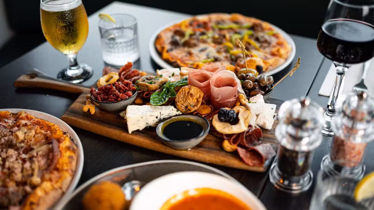 Antipasto, pizza, arancini and house beer - Crento Italian Glebe, Glebe, AU-NSW