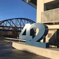 A photo of 42 bar and table at The Clinton Presidential Center restaurant