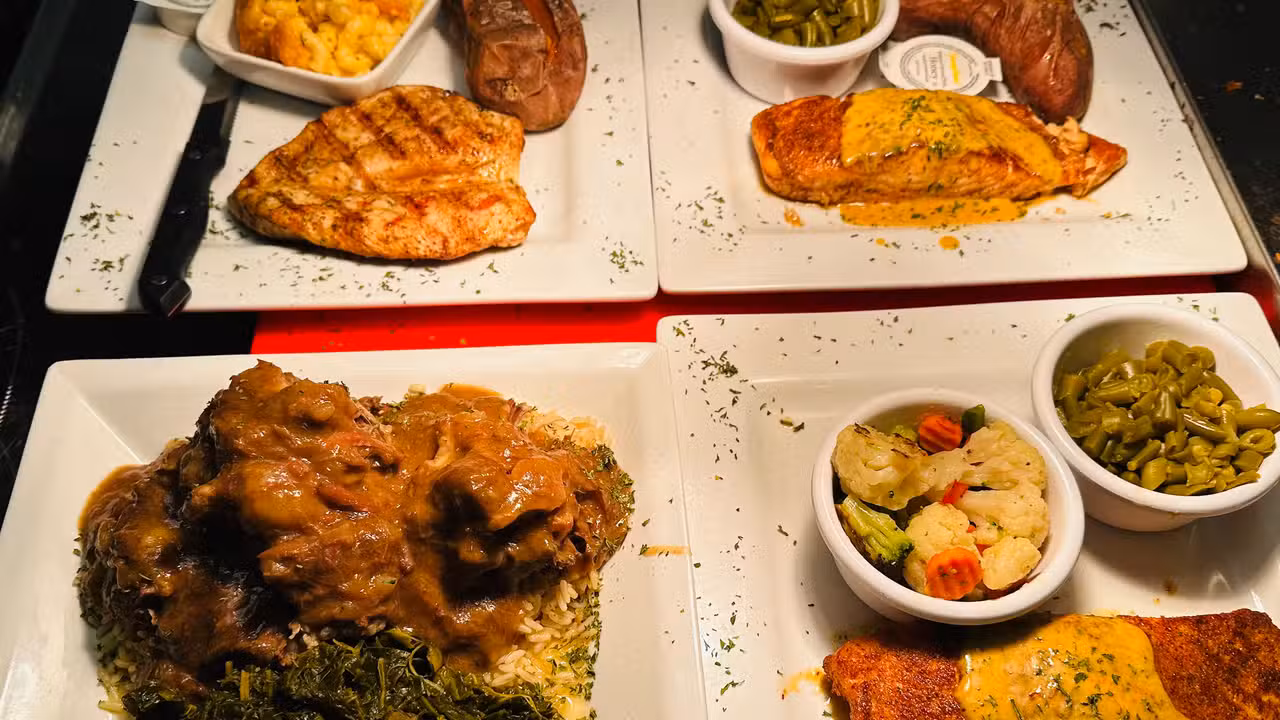 Oxtail- Grilled Salmon- Grilled Chicken - Ruby Lee's, Hilton Head, SC