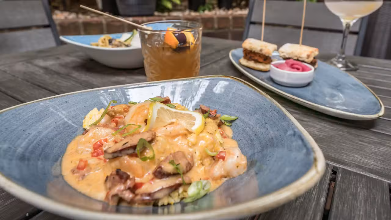 Southern-inspired food served on a lovely patio  - Parterre, Richmond, VA